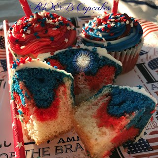 Red, White and Blue Cupcakes cupcakes