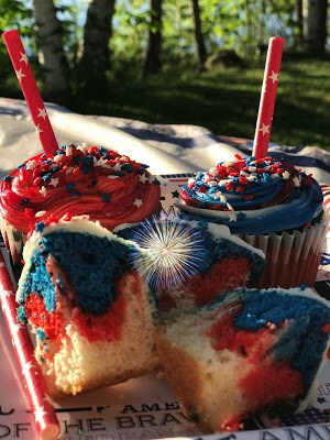 Red, White and Blue Cupcakes cupcakes