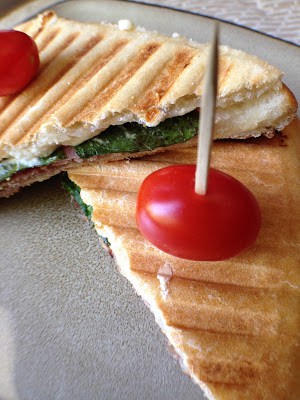 Cheese Spinach Ham Panini