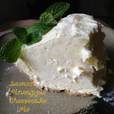 Lemon Pineapple Cheesecake Pie lemon pineapple