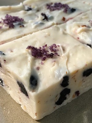 White Chocolate Blueberry Fudge white