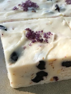 White Chocolate Blueberry Fudge white chocolate blueberry