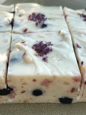 White Chocolate Blueberry Fudge white