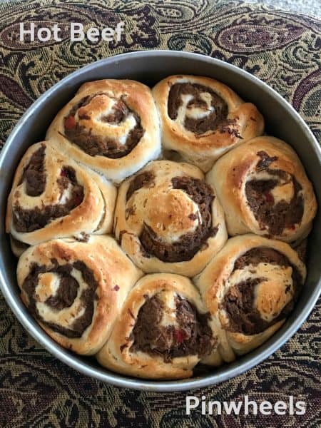 hot beef pinwheels